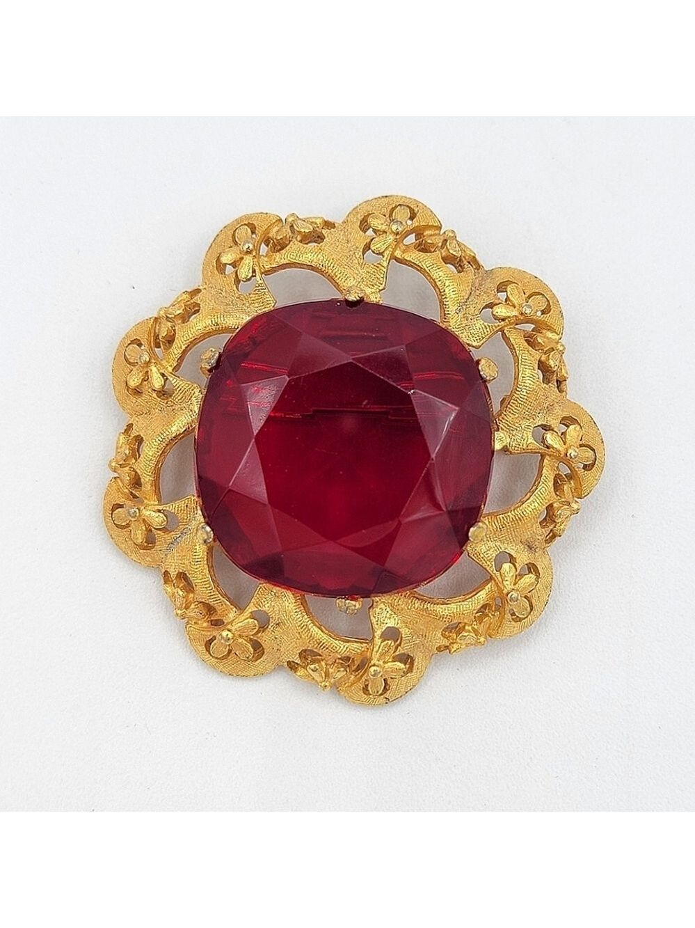 Florenza Ruby Red Brooch #2531